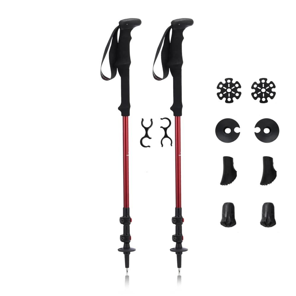 Factory OEM 50% Carbon Fiber 3 Mountaineering Sections Custom Trekking Trekking Stick Polished Adjustable Walking Stick