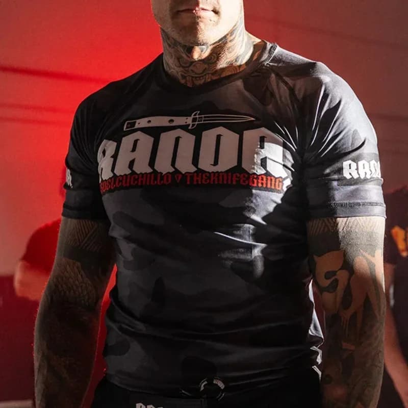 2026 Summer Hot Outdoor Boxing Sportwear RANDA Camouflage Tight T-shirt Training Fightwear Casual 3D Print Short Sleeve T-shirts