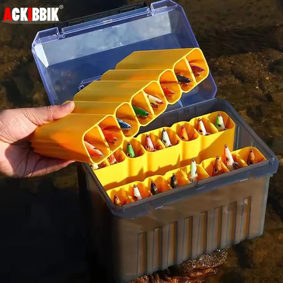 1pc fishing bait box portable fishing bait case for shrimp box for fishing gear separator for squid bait