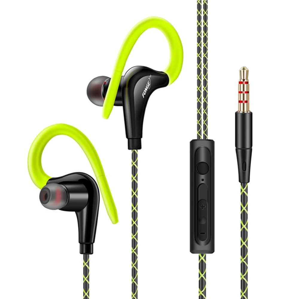 S760 Auricolari intrauricolari impermeabili cablati Auricolari con gancio per l'orecchio Cuffie stereo Super Bass Cuffie sportive con microfono