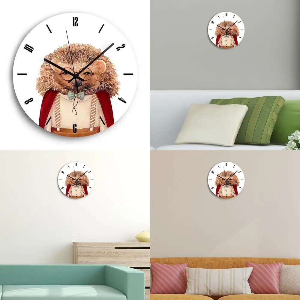 Orologio da parete silenzioso in stile nordico per soggiorno, camera da letto, camera dei bambini, orologio in acrilico, simpatico orologio decorativo