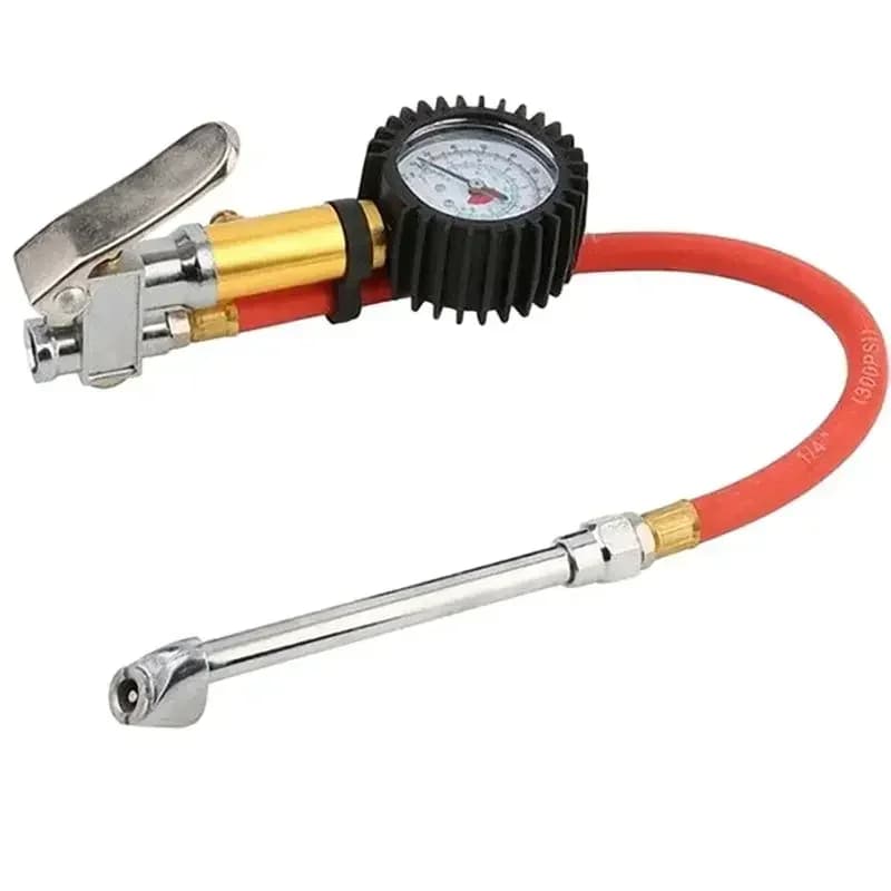 Manometro per pneumatici, gonfiatore per pneumatici per carichi pesanti da 220 PSI Pistola a pressione per pneumatici ad alta precisione con tubo dell'aria a tenuta stagna per camion auto