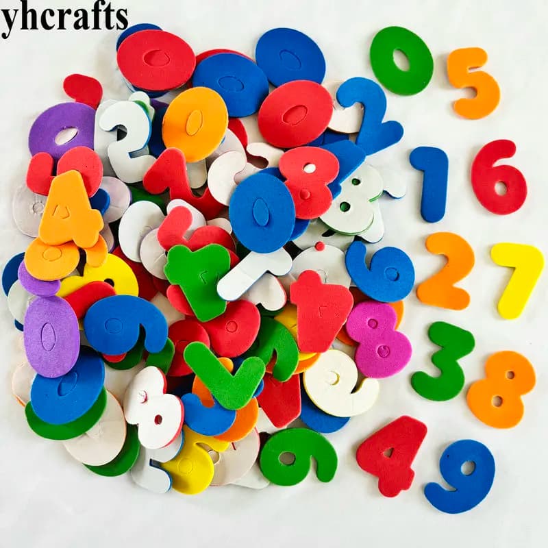 150PCS Mixed color 0-9 number A-Z letters alphabet foam stickers Scrapbooking kit Early learning educational arts and crafts