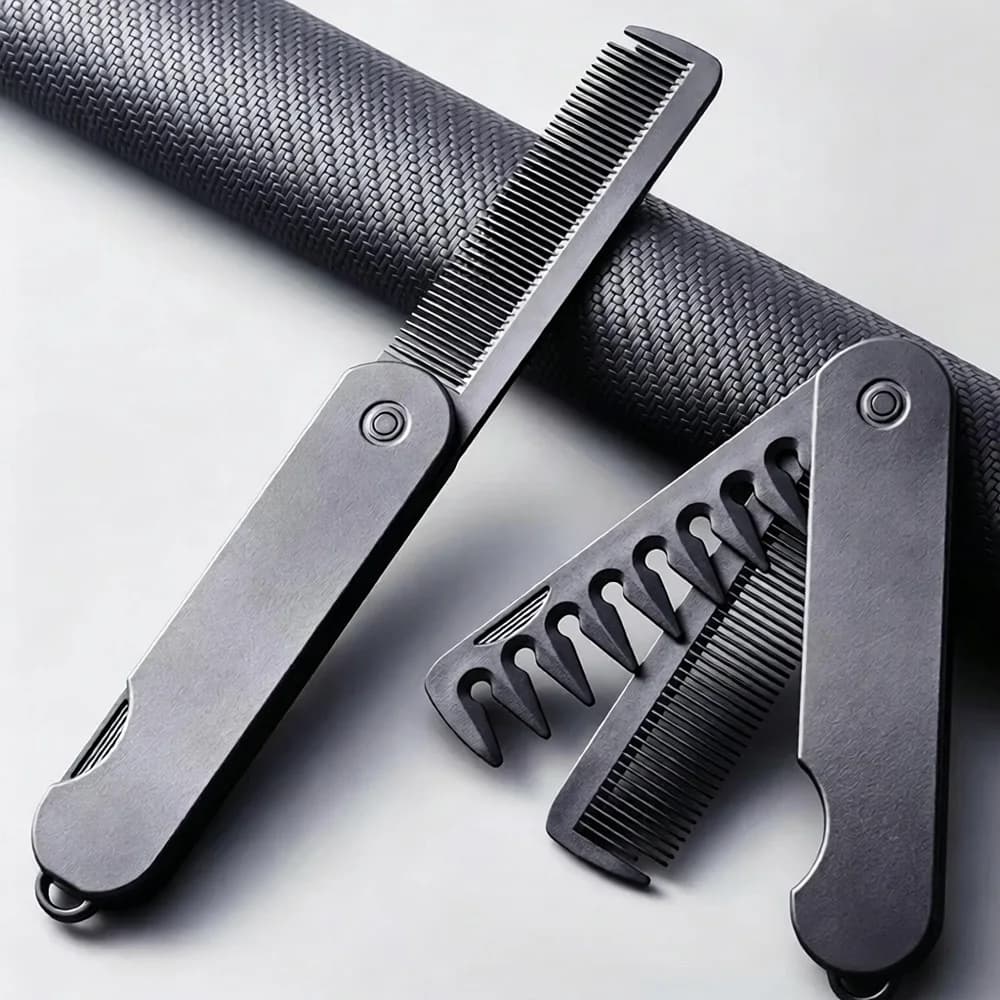 Multifuncional Portable Folding Pocket Combs Wide Tooth Oil Head Comb Beard Combing Barber Hair Clipper Comb Hair Styling Tools