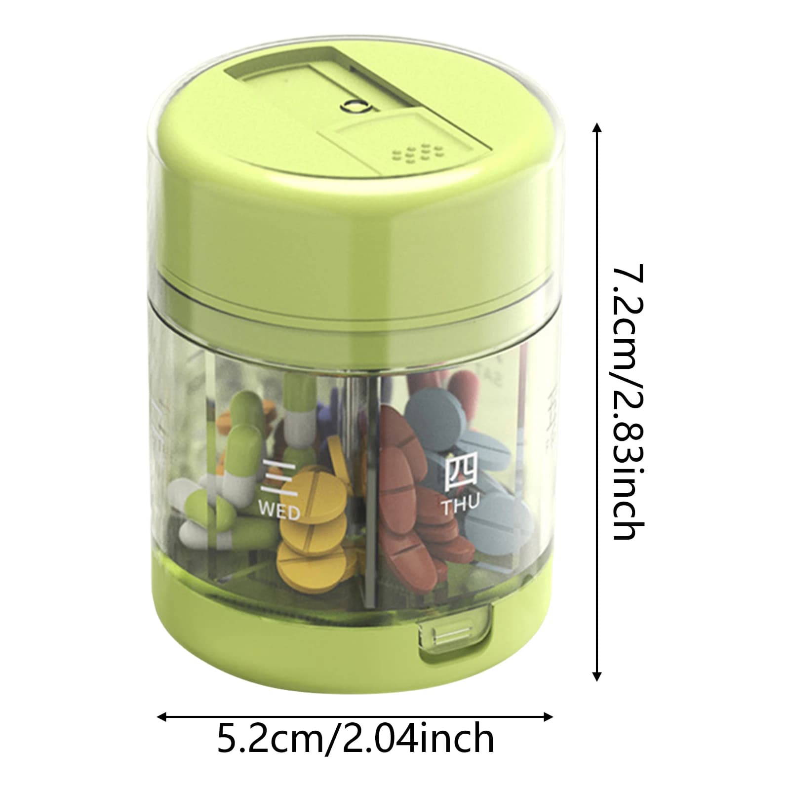 Portapillole Weekly Portable 7 Days Container for Medicine Organizer for Three Dining Per Day