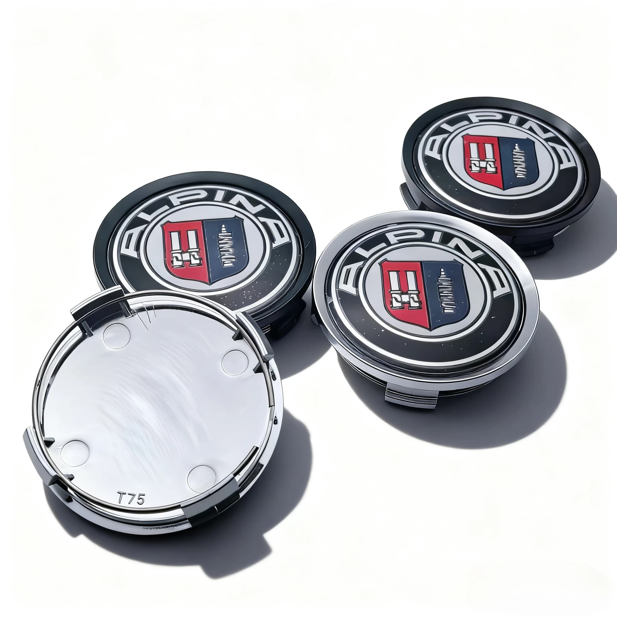 4 pezzi Alpina Logo Emblema Coprimozzi ruota per auto 74mm 69mm Coprimozzo ruote Alpinas Badge Coprimozzi per cerchioni Sostituisci accessori auto