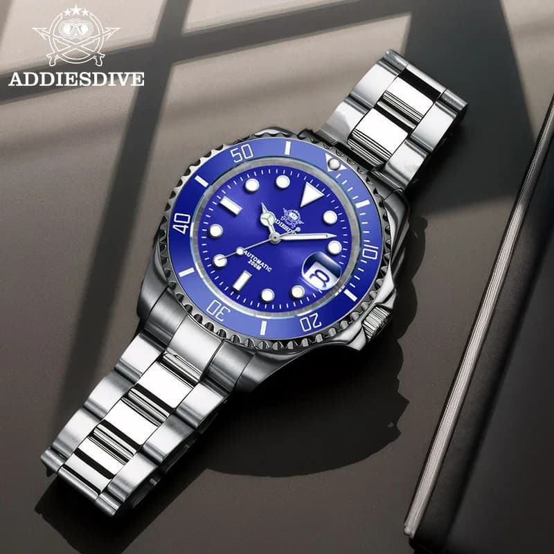 ADDIESDIVE NEW Automatic watch with sapphire Stainless steel men's watches 200 m Waterproof fashionable mechanical diving wristwatch