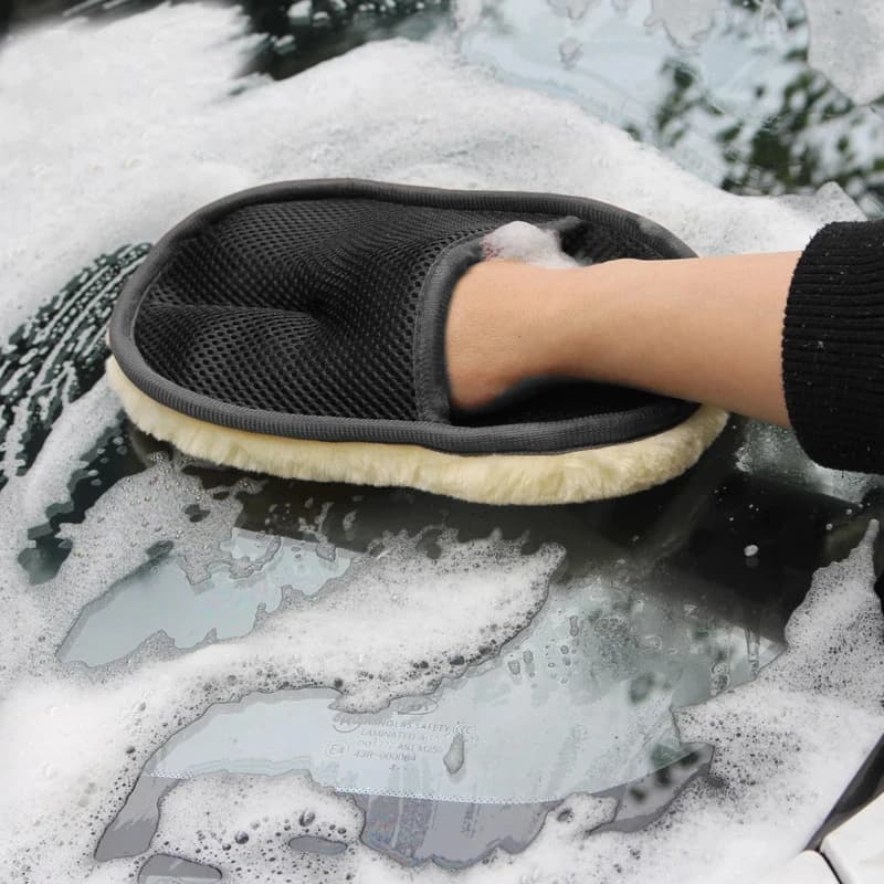 Guanti in lana morbidi per lavaggio auto, 1-8 pezzi, spazzola per pulizia moto, prodotti per la cura dell'auto, guanti in peluche per lavaggio auto