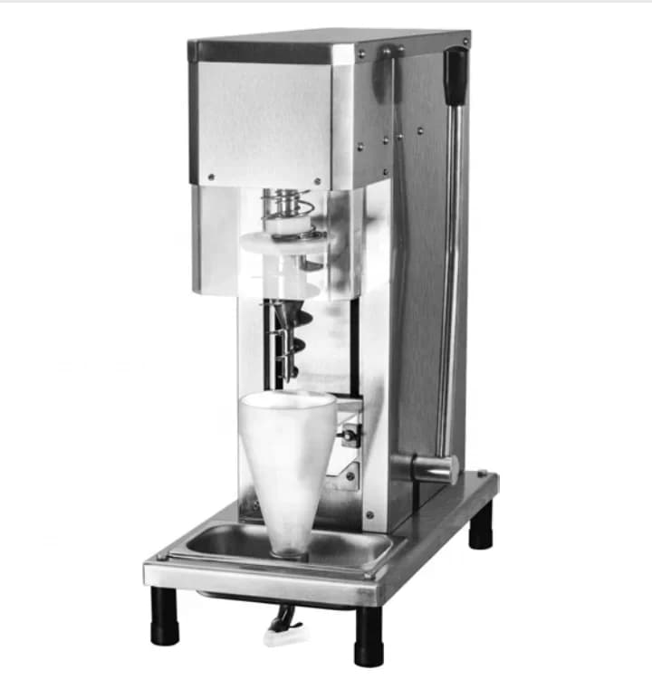 Popular fully automatic fruit ice cream machine / ice cream mixer with automatic curl / ice cream blender with real fruit curl