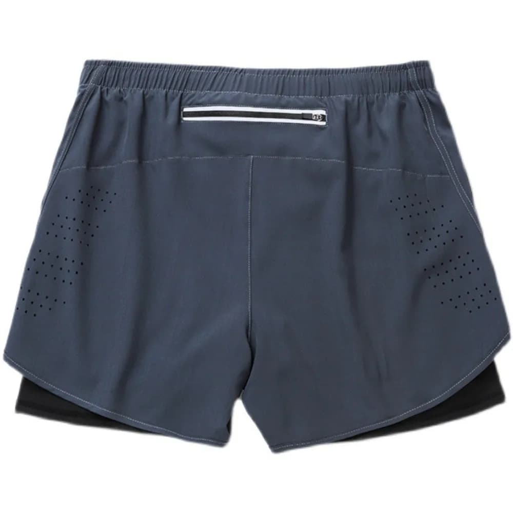 Pantaloncini Sportivi Lavabili 2 in 1 con Striscia Riflettente e Tasca, Abbigliamento Sportivo da Uomo, Traspiranti e ad Asciugatura Rapida, Pantaloncini da Ciclismo Estivi