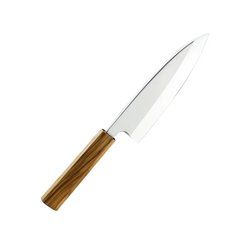RHON Japanese Style Fish Head Chopping Knife Olive Wood Thickened Household Kitchen Slicing Salmon Meat Deba Cutting Bone Knives