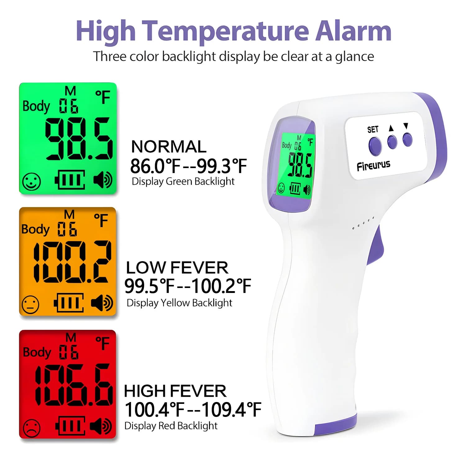 Thermometer for medical health monitoring instrument Contact-free thermometer Temperature or pulse meter for finger