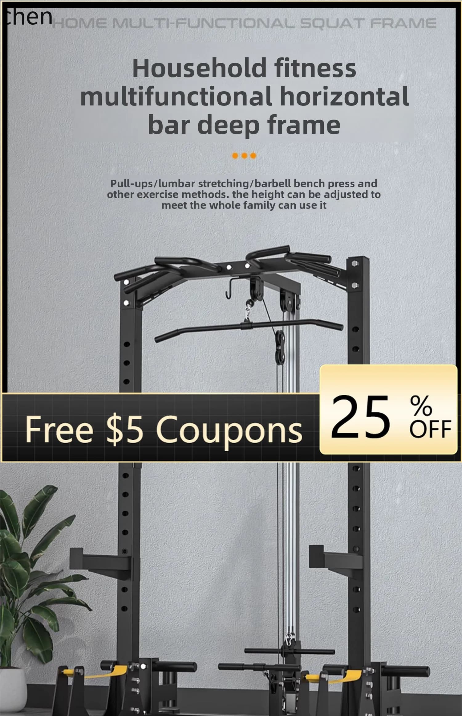 ABB Home Horizontal Bar in Wall, Traction Tool, Library Rack, Indoor Exercise Fitness Equipment