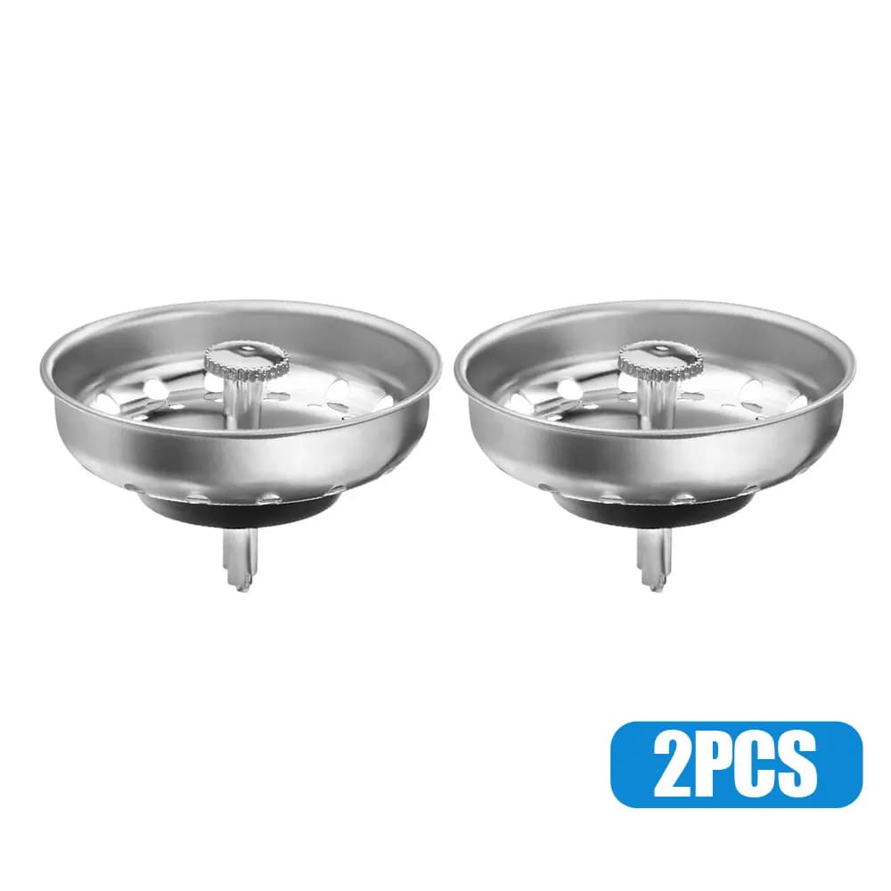 2Pack Kitchen Sink Strainer Stopper Stainless Steel Drain Basket Waste Plug Kitchen Accessories Kitchen Sink Bottom Grid