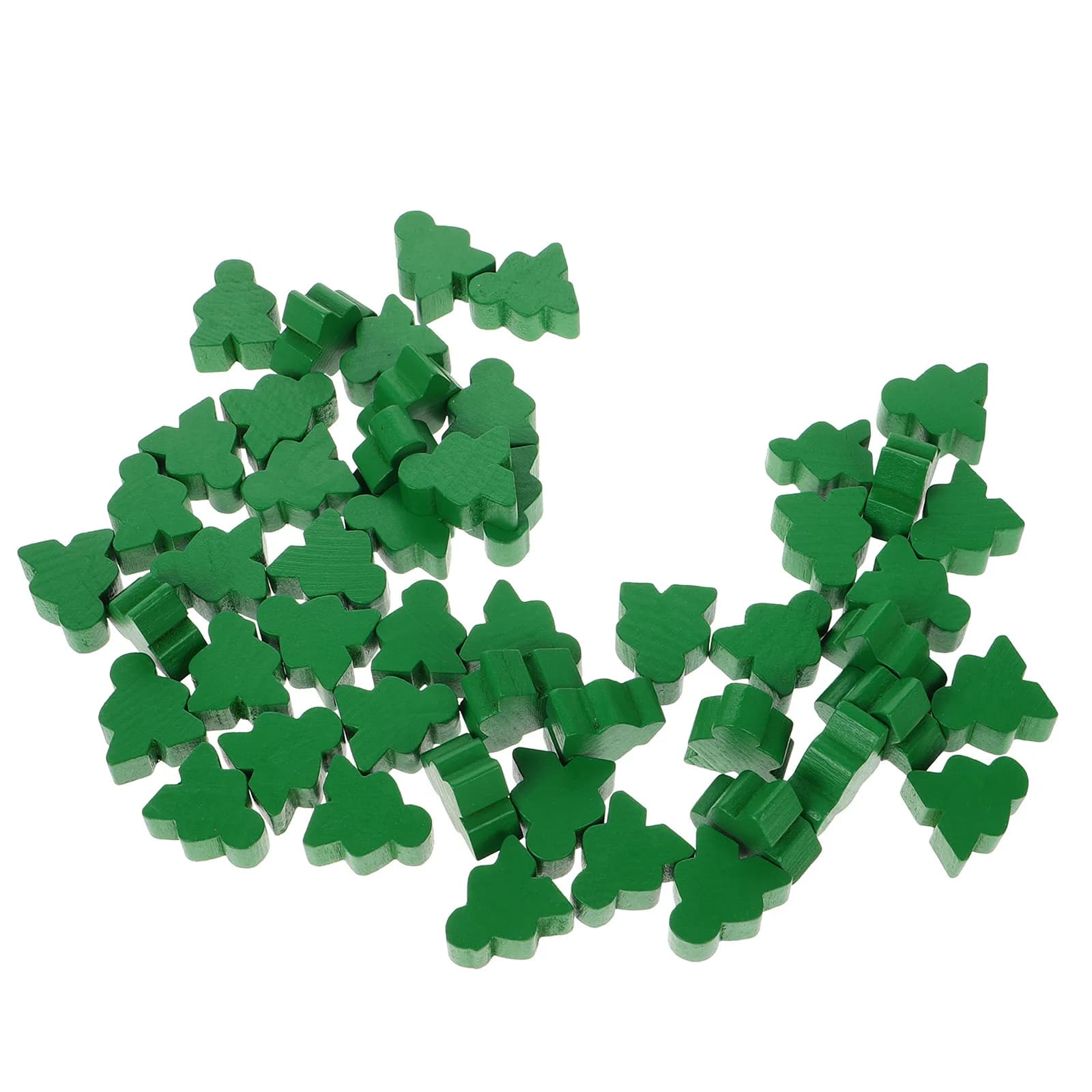 50Pcs Wooden Chess Pieces Tabletop Game Pieces Flying Chess Accessories Board Game Components Replacement Set