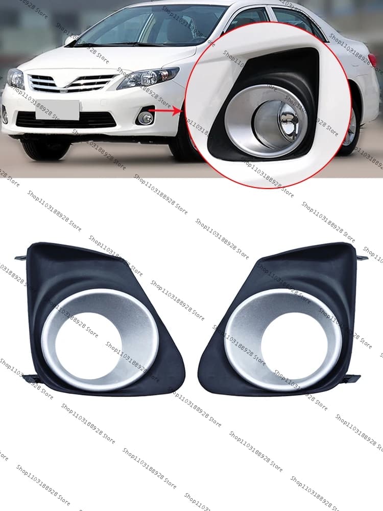 Per Toyota Corolla 2010 2011 2012 2013 Fendinebbia opaco Borsette Paraurti anteriore Griglia di guida Copertura della lampada Fendinebbia Telaio