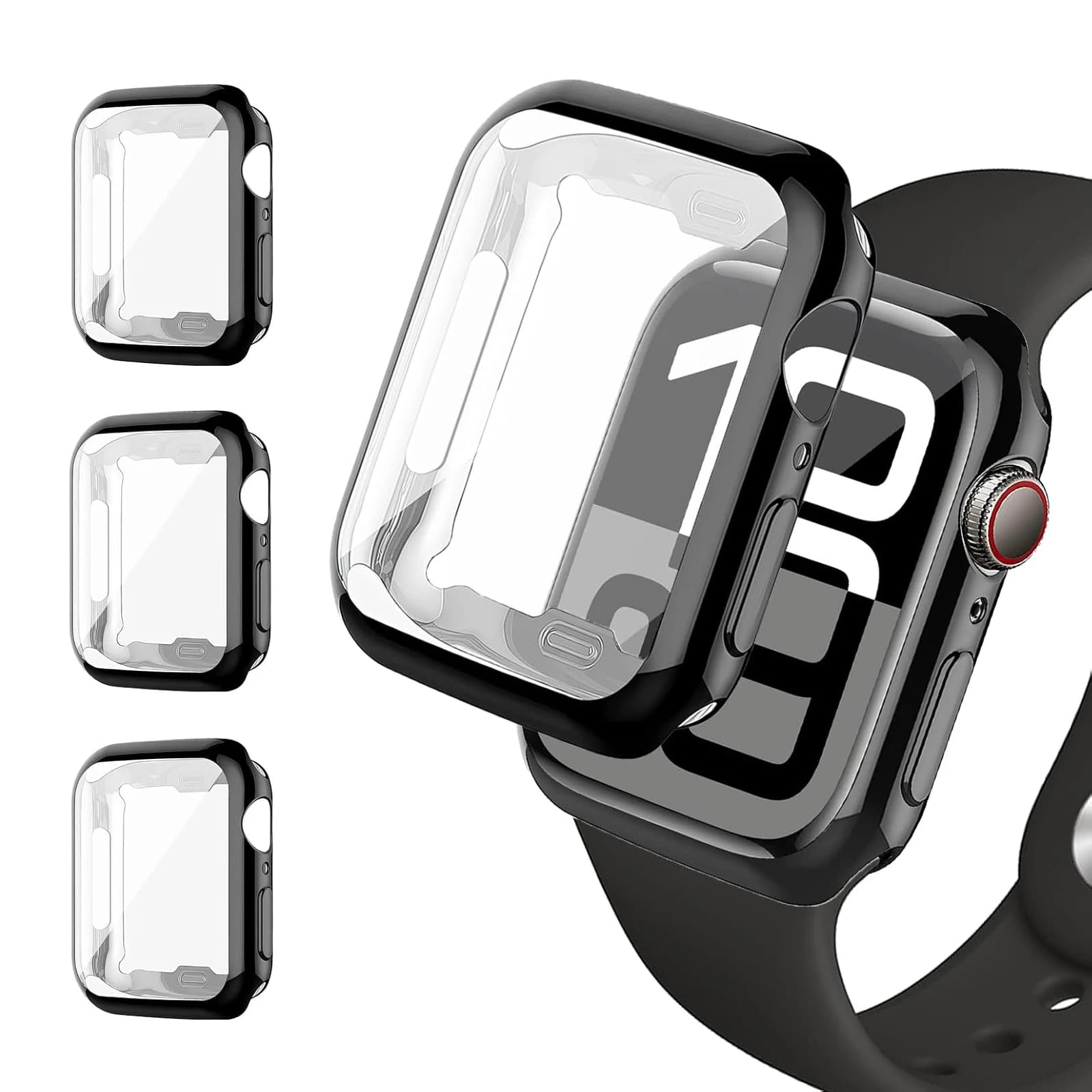 Protezione Schermo per Apple Watch Ultra 3 2 1 49 46 42 40 45 44 41mm, Cover Bumper in TPU per iWatch Serie 11 10 9 8 7 SE 6 5 4