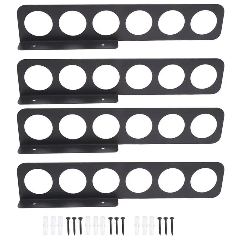 AEF6-4Pcs Portacanne da Pesca da Parete Multifunzionale, Supporto per Canne da Pesca, Attrezzi per la Pesca