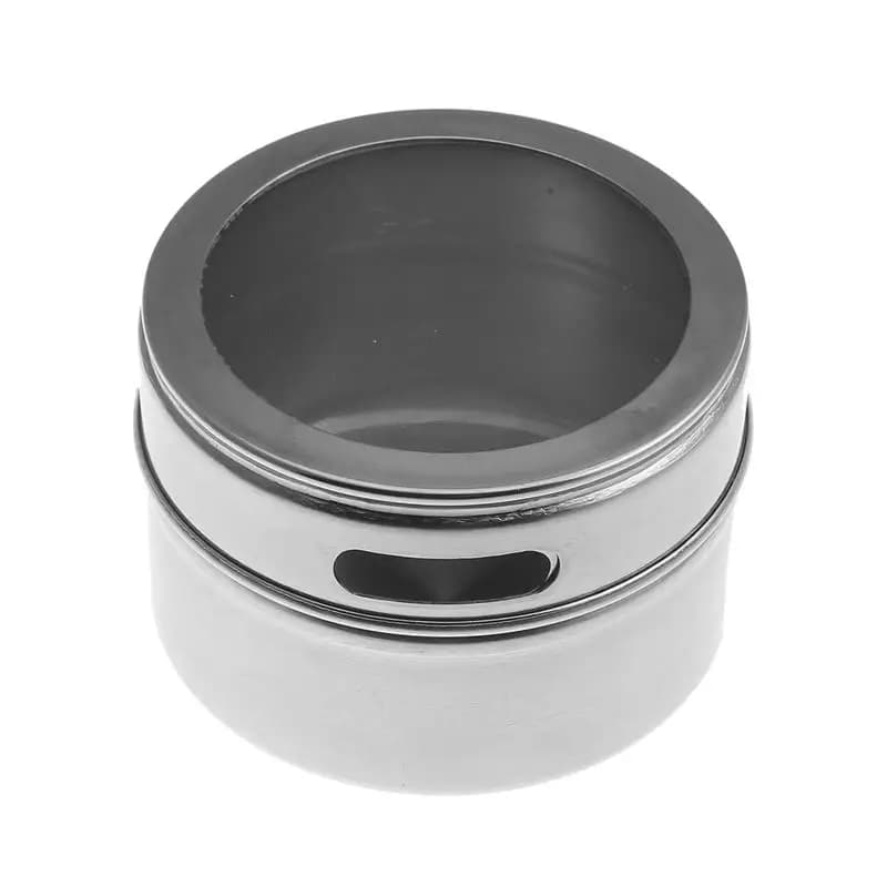 Nuovo Set di Barattoli Magnetici in Acciaio Inox per Spezie, Contenitori per Conservazione Spezie, Utensili per Condimenti con Etichette