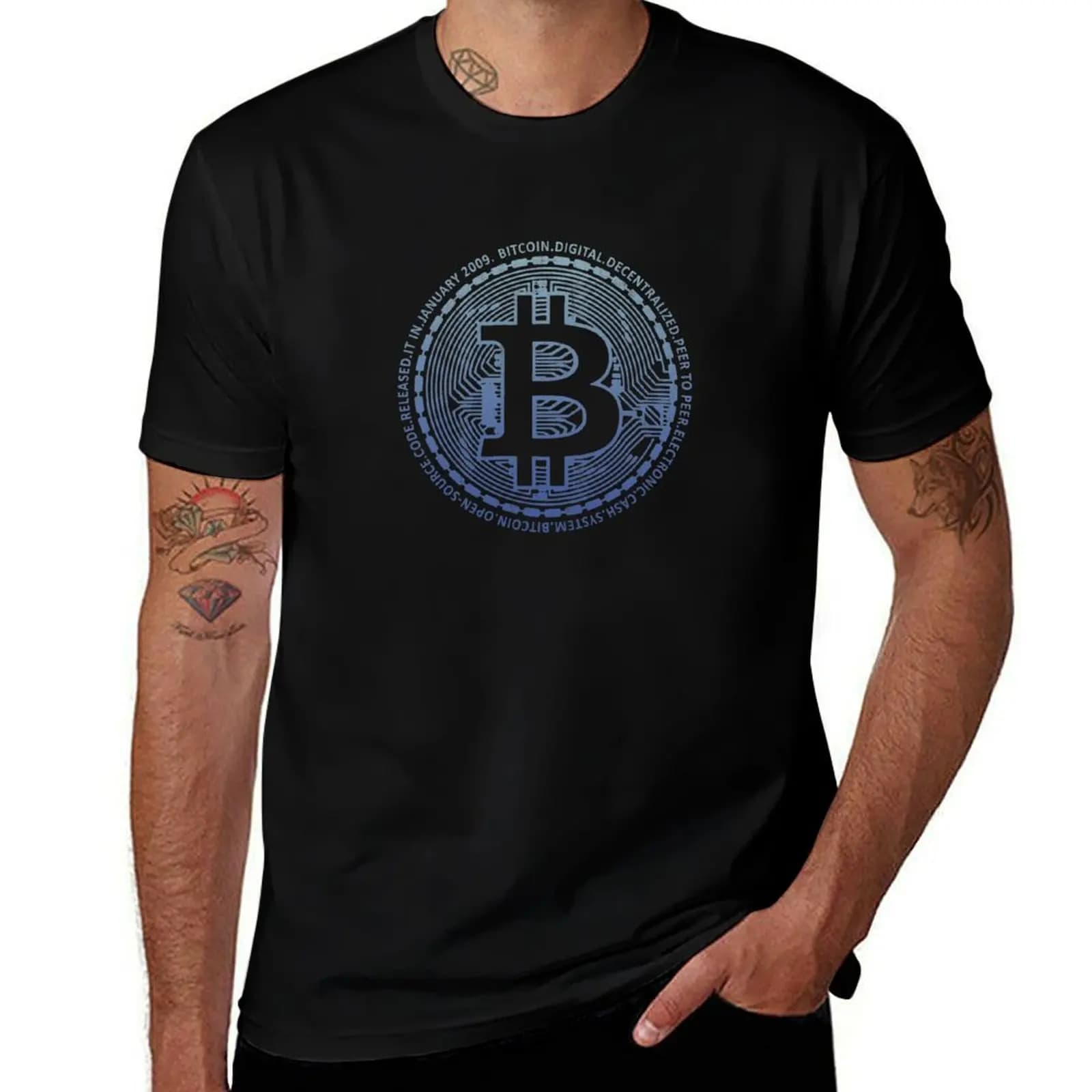 Bitcoin billionaires Distressed Logo T-shirt g uomo magliette da uomo t-shirt da uomo 100% cotone marchio di lusso T-shirt