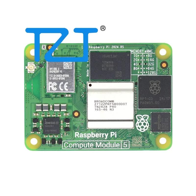 Modulo di elaborazione TZT 5 con Bluetooth 5.0, scheda core a 4 core a 64 bit per Raspberry Pi (2GB/4GB/8GB/16GB RAM senza/con WiFi) ​