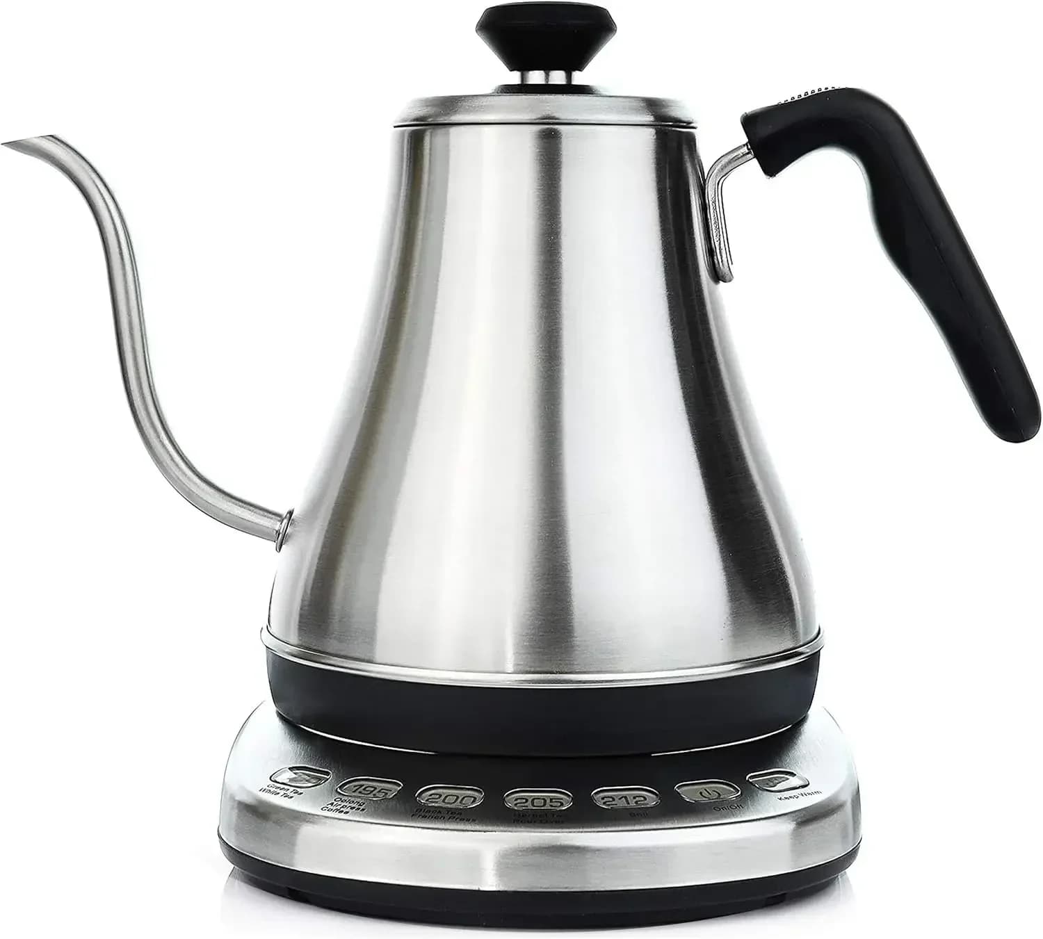 Gooseneck Electric Kettle with Temperature Control - 0.8L Stainless Steel & BPA Free Plastic - Custom Temp Presets for Teas & Co