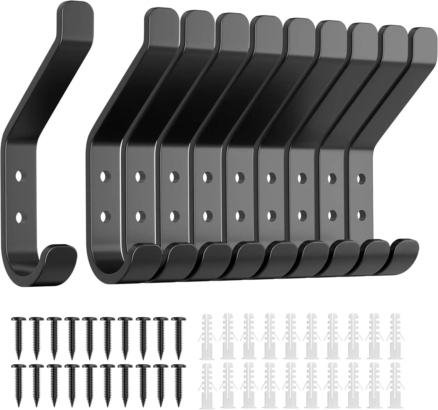 Ganci appendiabiti da parete, portata massima 20 libbre, in acciaio inossidabile, per asciugamani, cappelli, zaini, chiavi, vestiti, appendiabiti da parete