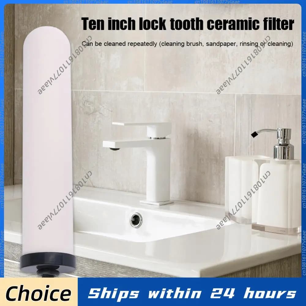 Filtro per acqua in ceramica da 10 pollici con carbone attivo, pratico purificatore per l'acqua del rubinetto, filtri domestici per lavello da cucina