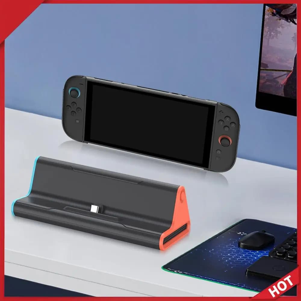 Docking Station Compatibile HDMI per NS2, Supporto di Ricarica USB3.0 per Console di Gioco, Adattatore per Ricarica Rapida, Base Regalo per Amici