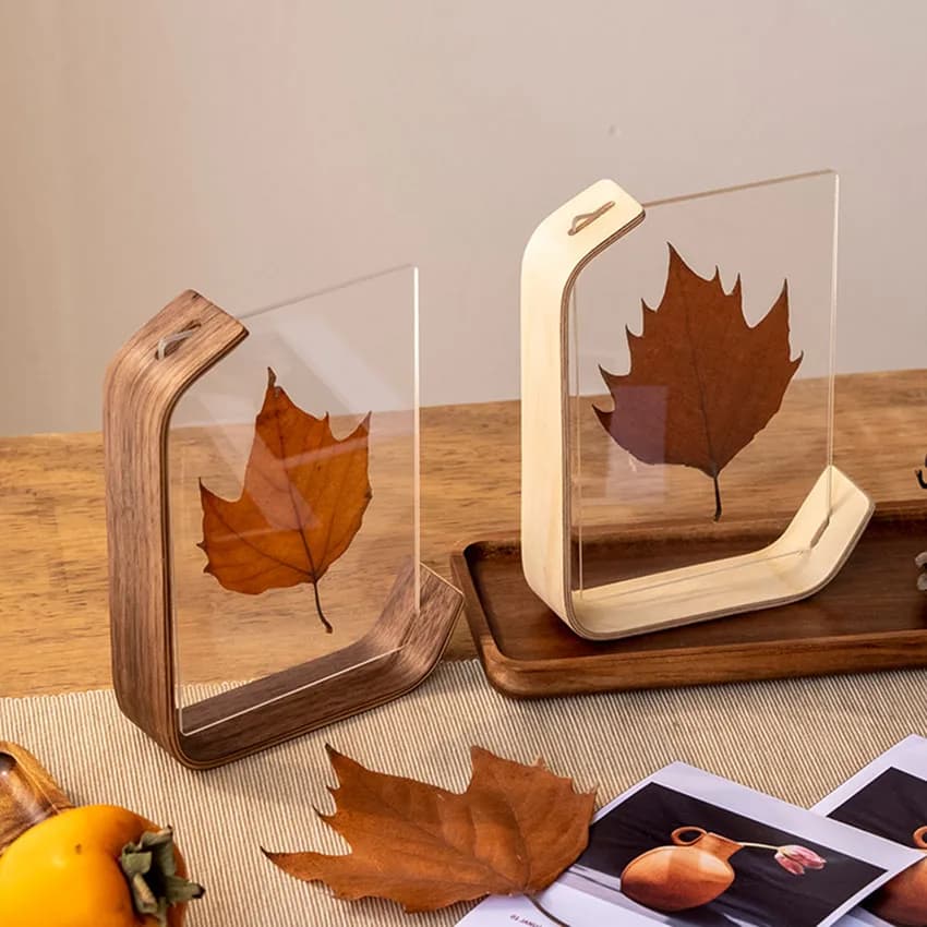 Texture Acrylic Wooden Photo Frame Herbarium Display Frame DIY Frame Photo Frames for Wedding Party Picture Frame Photo Decor