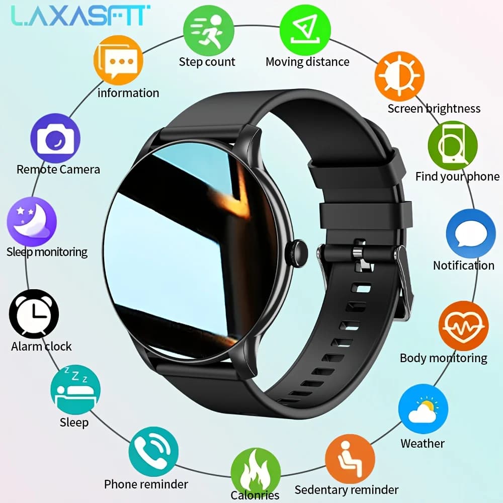 LAXASFIT Outsport Smart Watch Call Bluetooth Gift for Women and Men Cardiofrequencymetro for Android IOS 2025 New Smartwatch