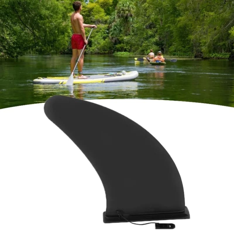 11in Surf SUP Fin PVC Fixed Socket Type Black Center Stabilizer Attachment Paddle For Longboard Surfboard