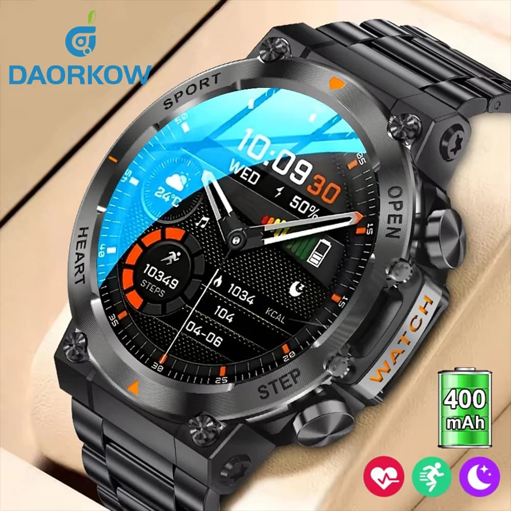 New Smartwatch 2026 with Bluetooth Call, 1,39 Inch HD Display, Sports Fitness Tracker, Cardiaco Monitoring, 400mAh Battery, Compatible with Android and iOS