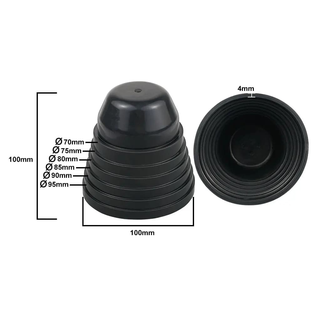 Silicone Dust Cover for Headlights, Adaptable 70 75 80 85 90 95 100mm, Universal Dust Cover Waterproof for Car