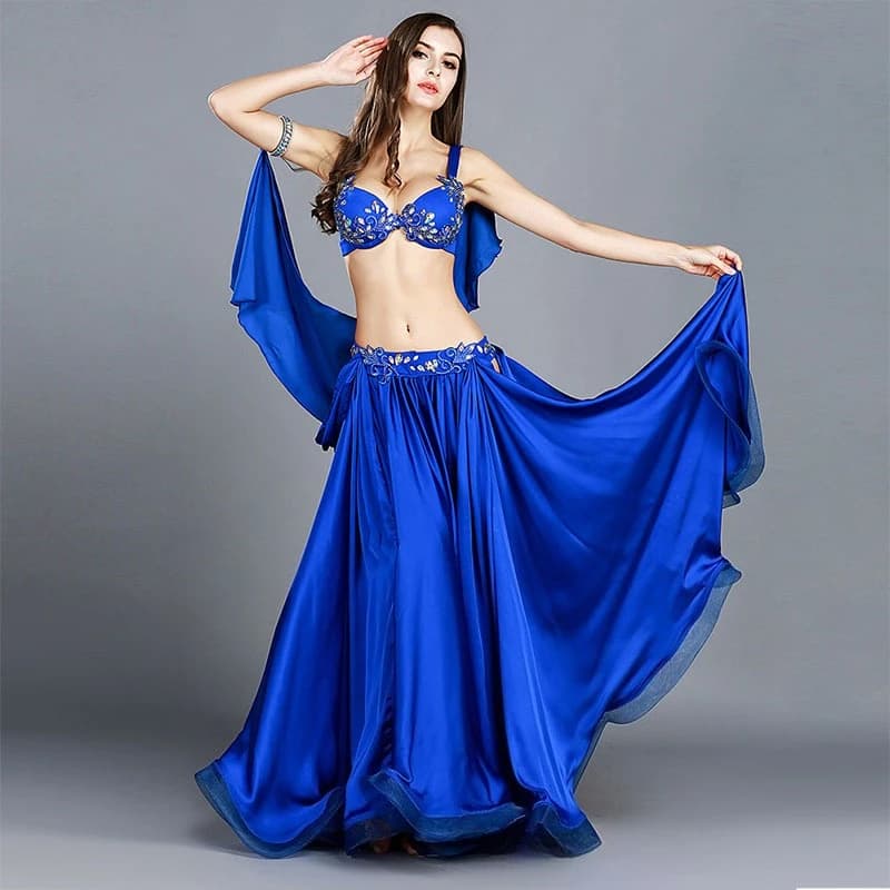 Costumi di danza del ventre personalizzati Gonne lunghe da donna Abito da spettacolo sexy Costumi di danza orientale Reggiseno di danza del ventre