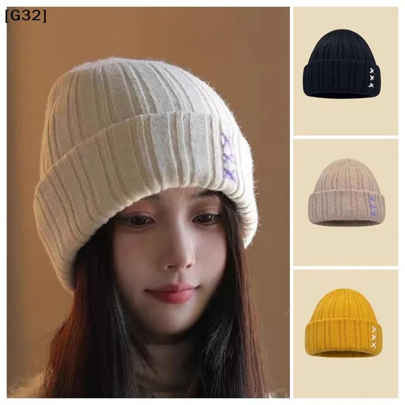 Berretto invernale da donna o da uomo, cappello in maglia spessa in misto lana con paraorecchie per il calore all'aperto [G32]