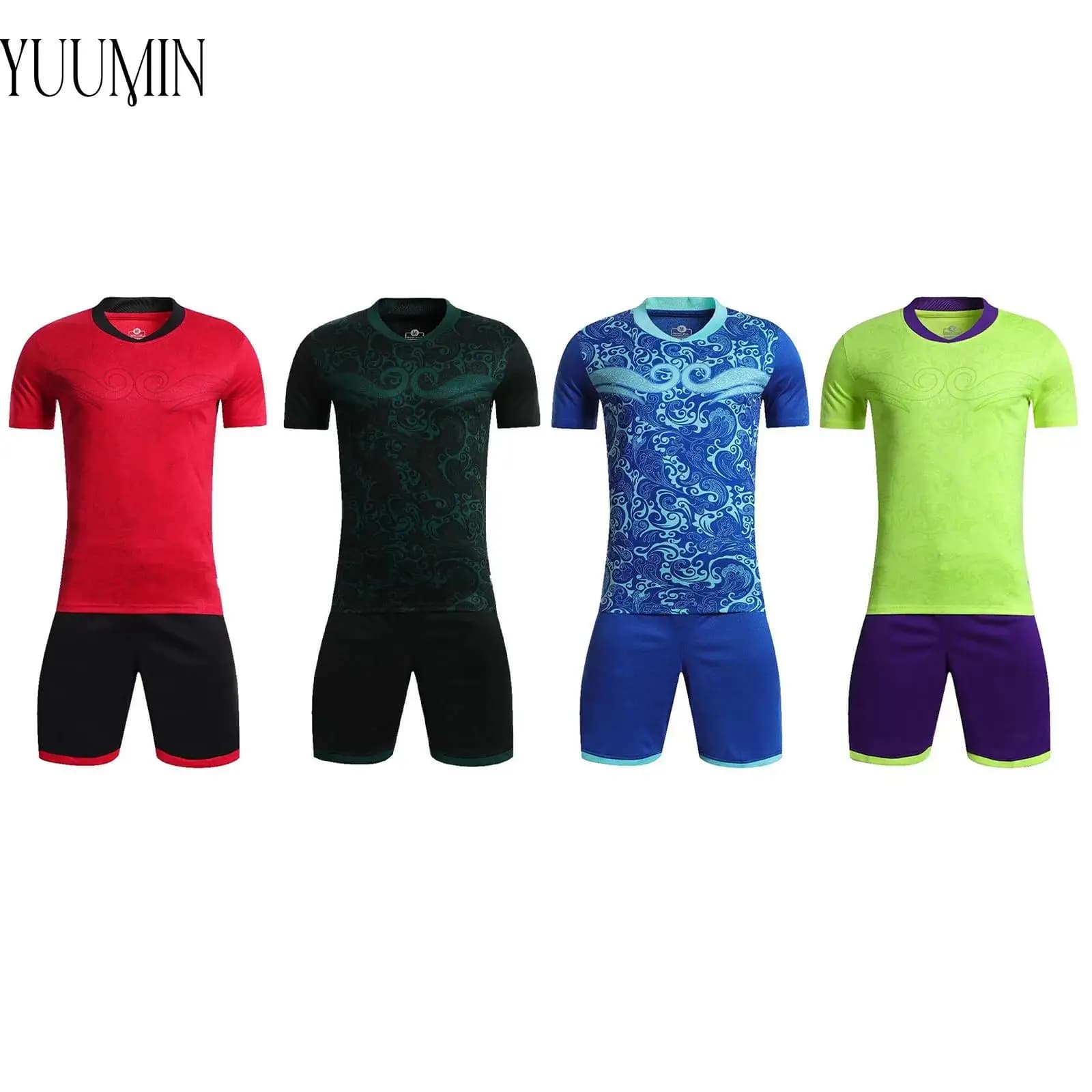 2 pezzi bambini ragazzi ragazze set sportivo ad asciugatura rapida unisex bambini calcio allenamento outfit manica corta elegante stampa t-shirt + pantaloncini