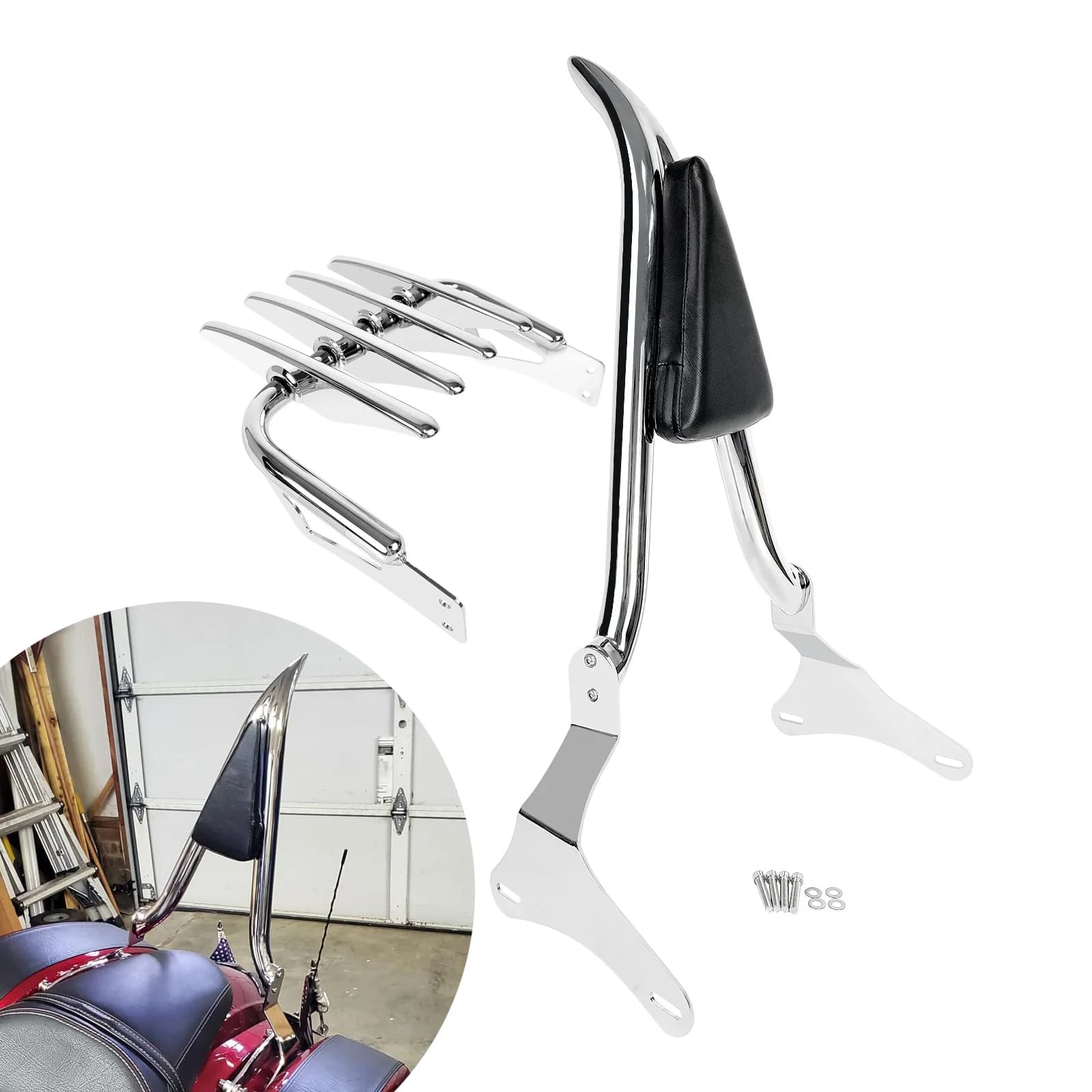 Schienale passeggero e portapacchi per moto Kawasaki Vulcan VN 1700 Vaquero VN1700 2011-2025 - Accessori moto