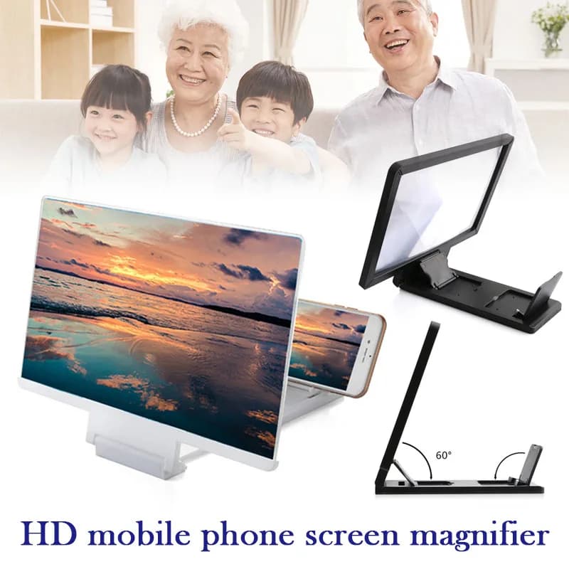 Amplificatore per Schermo, Lente d'Ingrandimento per Telefono, Proiettore per Film, Video e Giochi, Lente d'Ingrandimento per Casa e Telefono