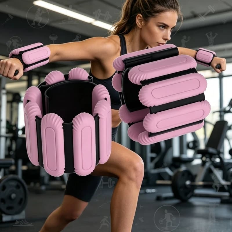 Adjustable wrist weights for men and women, for exercises at home, walking, running, travel, pilates, yoga, sport, bar, strength training