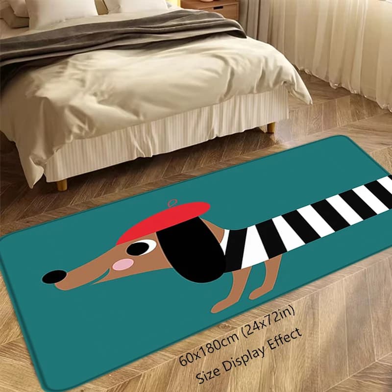 House Entrance Doormat Sausage Dog Hallway Carpet Dachshund Living Room Rugs Foot Carpets Pet Rug Floor Mats Non-slip Home Decor