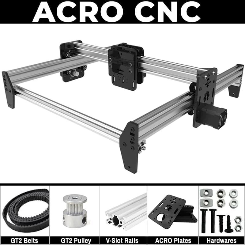 CNC Machine Kit Openbuilds ACRO System, Precision CNC Engraver Belt with Stepper Nema17 Motors