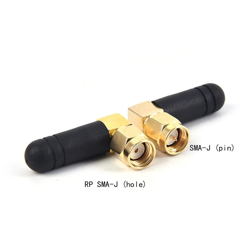 2 Antenne WiFi/Bluetooth Mini in Gomma 3dBi 2.4GHz SMA Maschio per Router