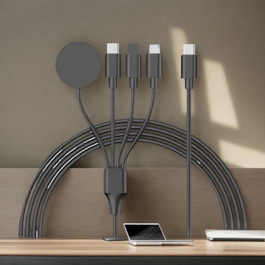 Cavo di ricarica USB tipo C PD - Caricatore magnetico 4 in 1 per iPhone 14 Android Apple Watch iWatch 1-9 Ultra SE