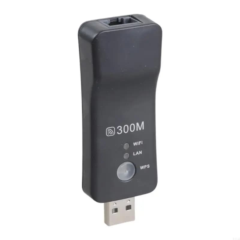 2025 Nuovo adattatore WiFi wireless Scheda rete universale 300Mbps RJ-45 Ripetitore Wi-fi
