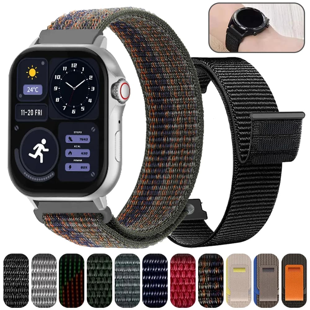 Cinturino in nylon per COLMI P82 P81 P71 V76 V73 V68 M42 Sport 22mm Band per COLMI i28 Ultra P73 C80 I31 P76 Sostituisci il braccialetto da 20mm