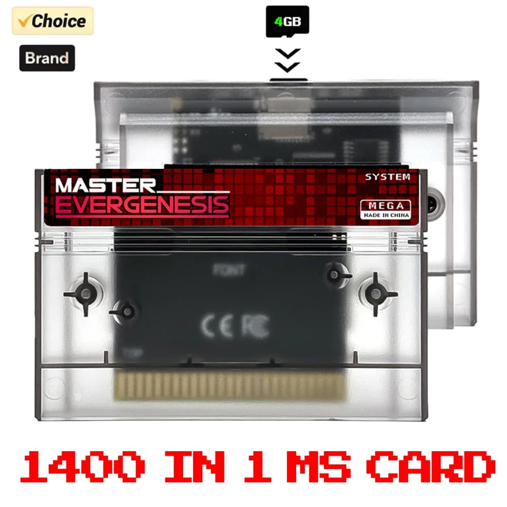 ED MS 1400 in 1 Game Cartridge Master System Flash Card With 4GB TF Card For SEGA Master System USA EUR 8Bit Video Game Console