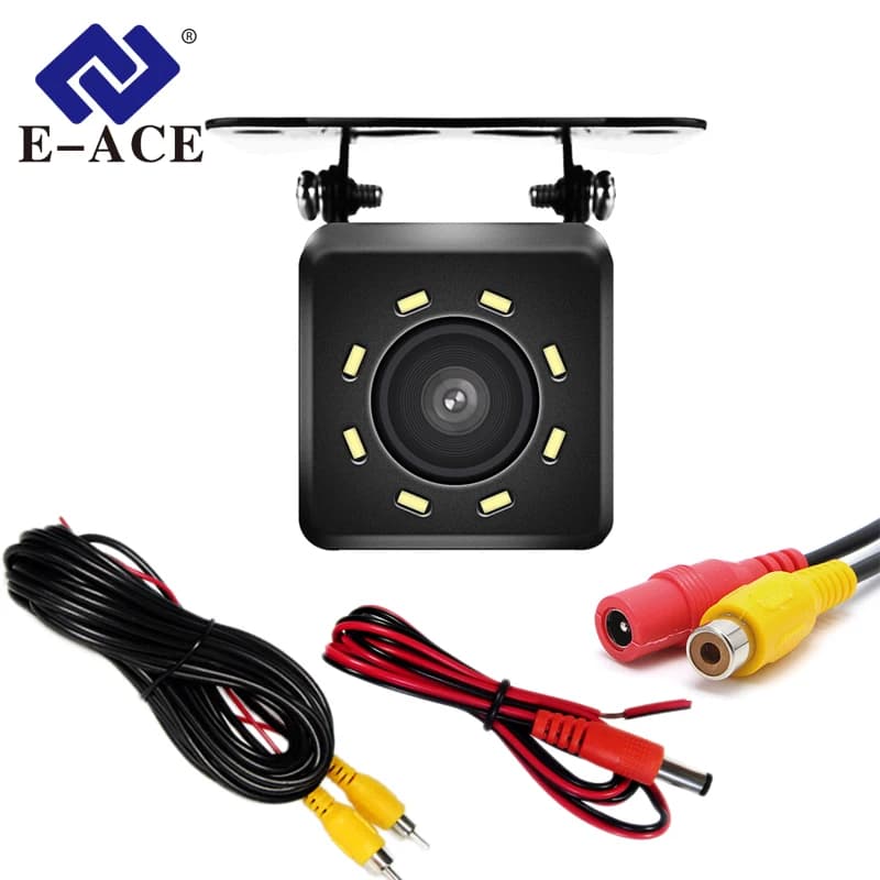 Telecamera per retromarcia per auto 4/8/12 LED Visione notturna Retromarcia Grandangolo Impermeabile HD Immagine di retromarcia Display di supporto universale