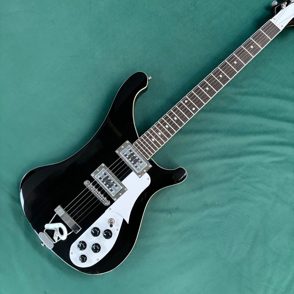 Chitarra elettrica a 6 corde, corpo in mogano con quattro manopole, doppio pickup, chitarra elettrica jazz leggera per principianti