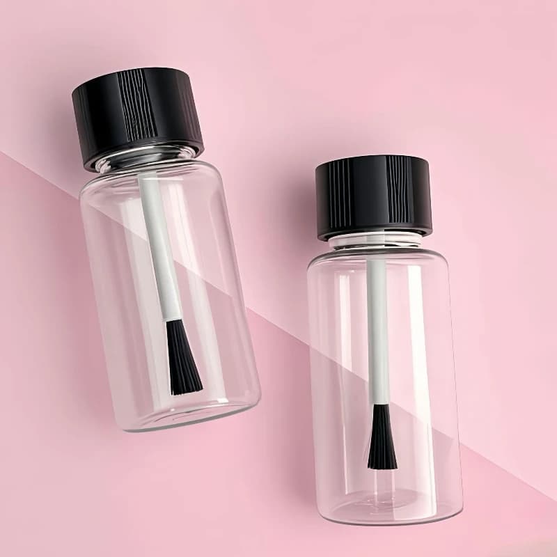 10/5PCS 5ml/10ml/30ml Plastic Jars Reusable Nail Foil Bottles Retouching Brushes With Carpet Craft Brushes Make By You Containers